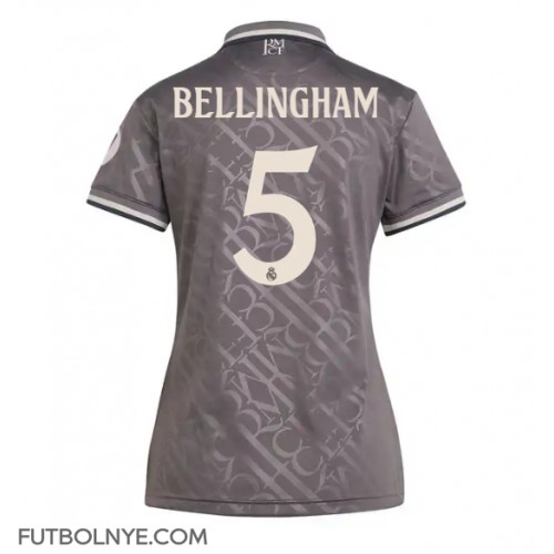 Camiseta Real Madrid Jude Bellingham #5 Tercera Equipación para mujer 2024-25 manga corta